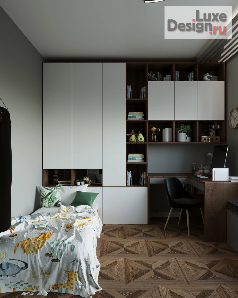 Дизайн интерьера трехкомнатной квартиры "Комната для мальчика-спортсмена" (фото 6)