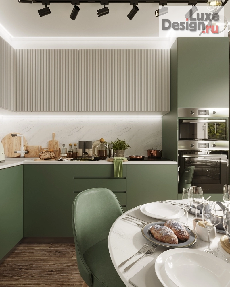 Дизайн интерьера трехкомнатной квартиры "Кухня в современном стиле" (фото 1)