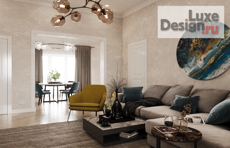 Дизайн интерьера частного дома "Архитектурный и Дизайн-проект дома 120м2 в г. Минске" (фото 4)