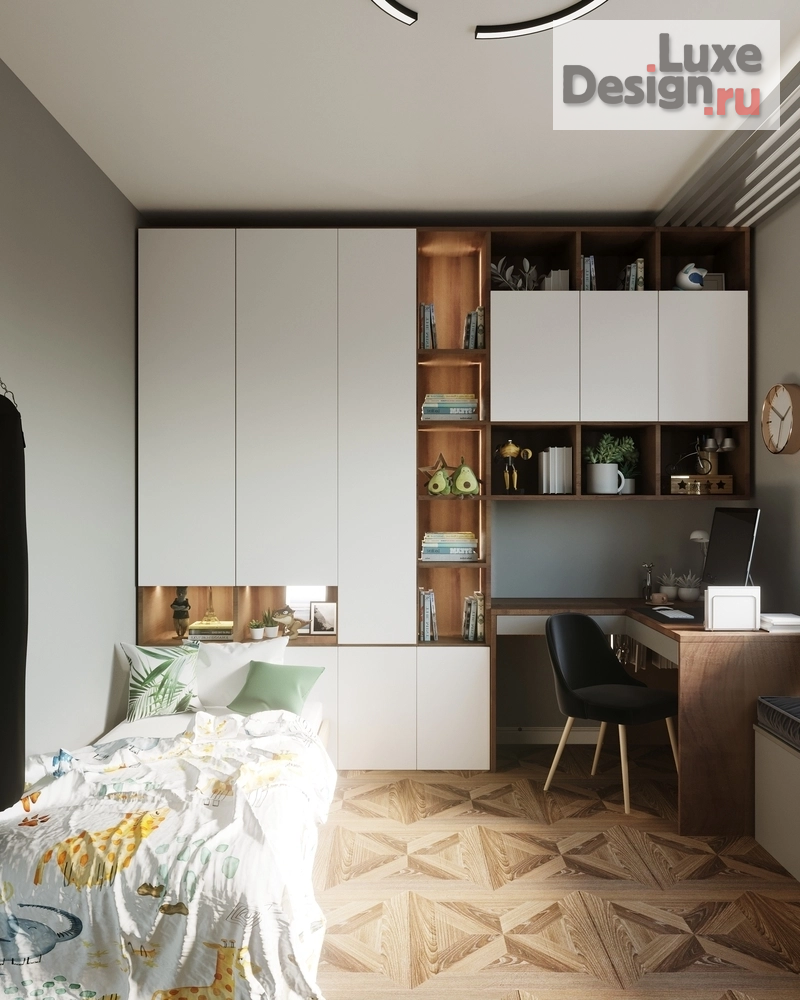 Дизайн интерьера трехкомнатной квартиры "Комната для мальчика-спортсмена" (фото 1)