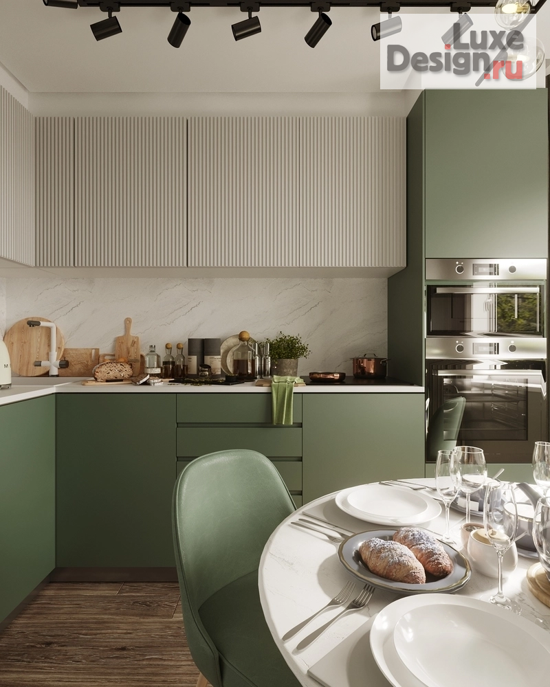 Дизайн интерьера трехкомнатной квартиры "Кухня в современном стиле" (фото 2)