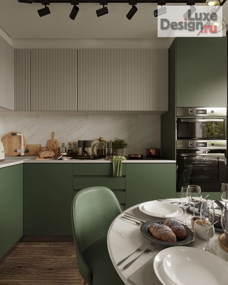 Дизайн интерьера трехкомнатной квартиры "Кухня в современном стиле" (фото 3)