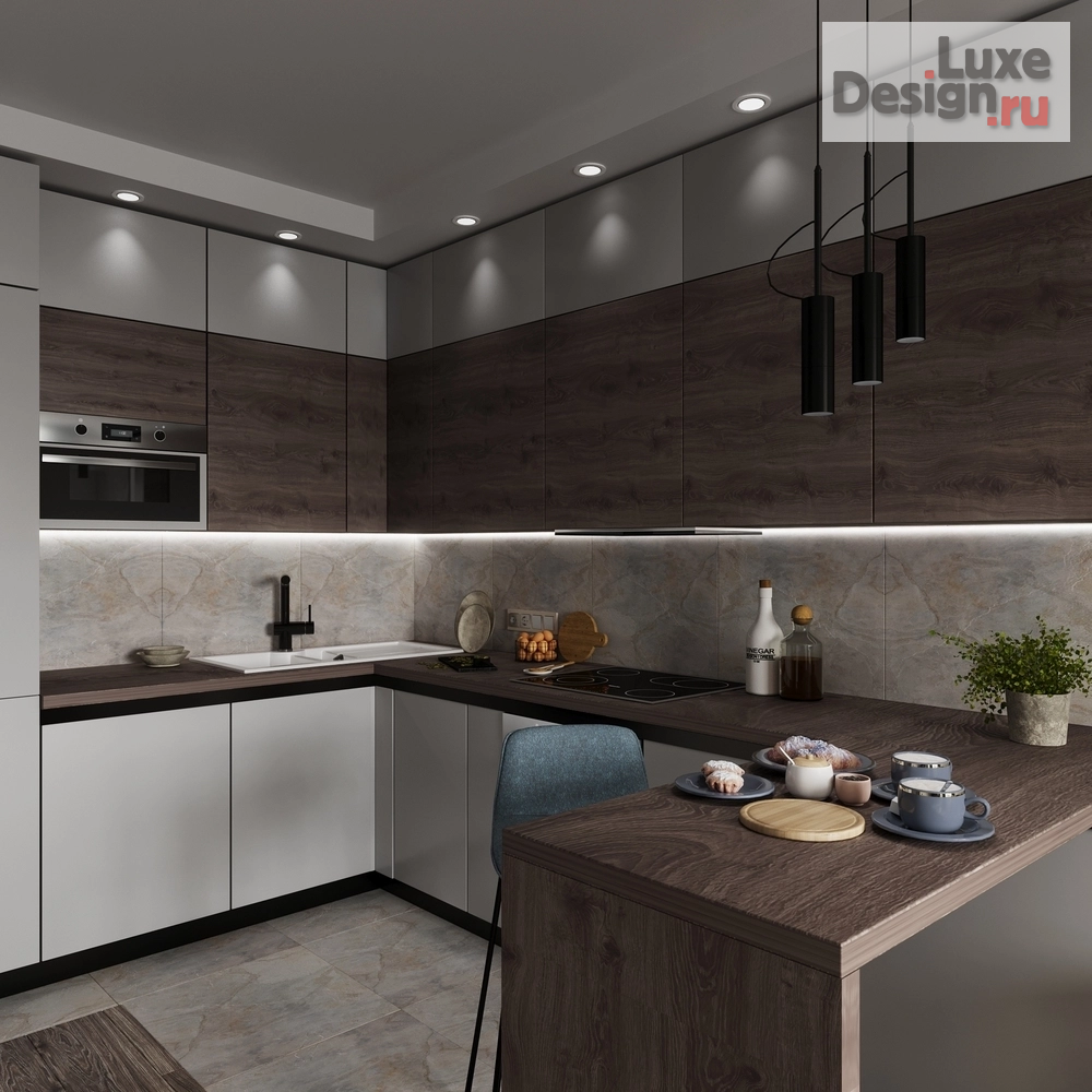 Дизайн интерьера двухкомнатной квартиры "Небольшая евродвушка в современном стиле." (фото 2)