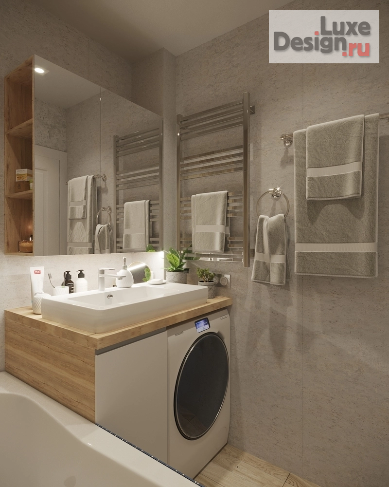 Дизайн интерьера двухкомнатной квартиры "Квартира 50 м2 у метро ЦСКА в скандинавском стиле с элементами лофт." (фото 22)