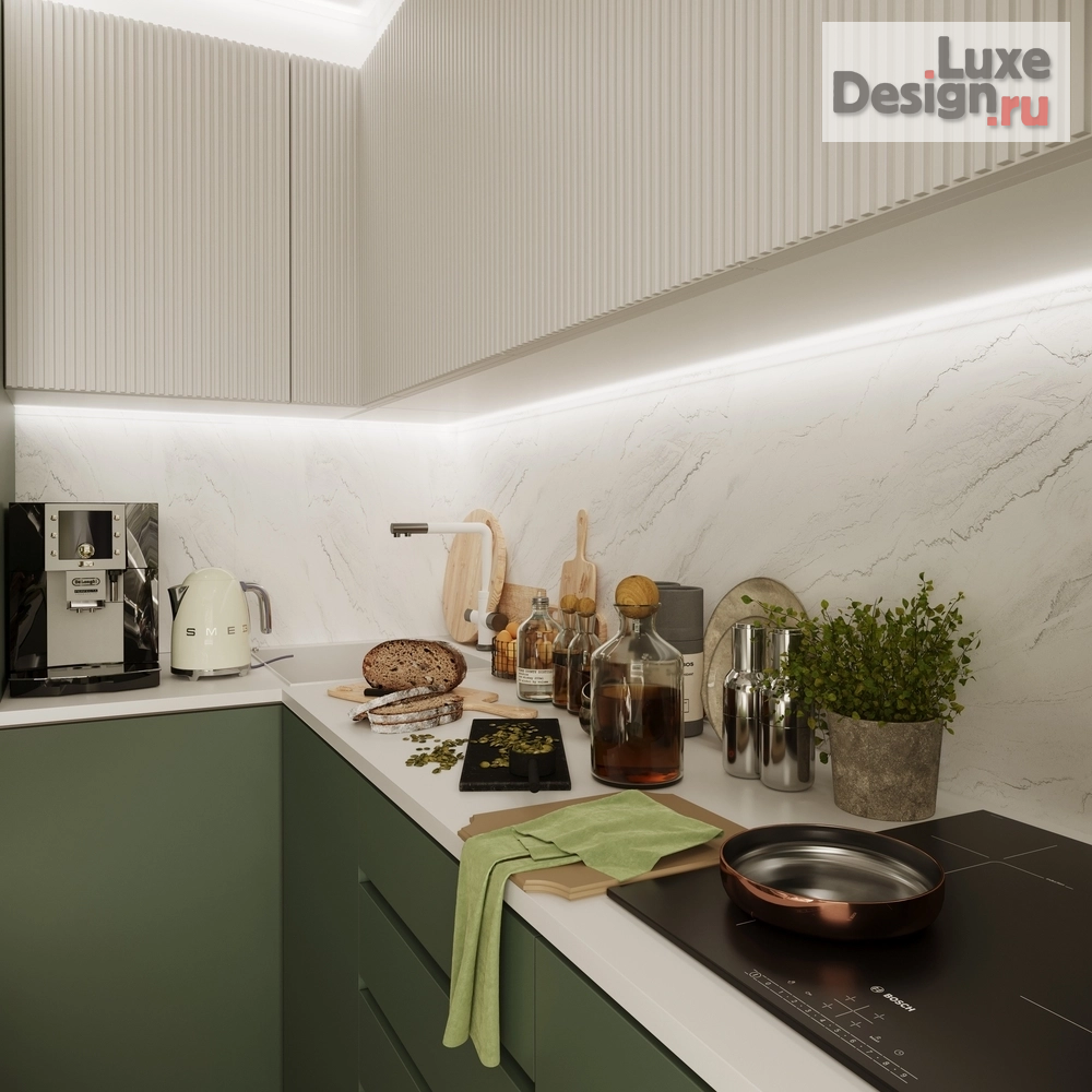 Дизайн интерьера трехкомнатной квартиры "Кухня в современном стиле" (фото 4)