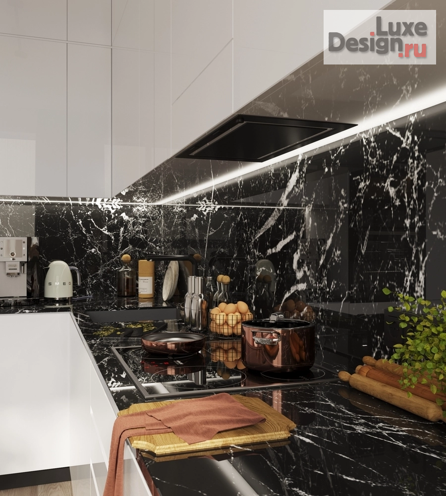 Дизайн интерьера двухкомнатной квартиры "ЖК ЗИЛАРТ. Квартира 42м2. КУХНЯ-ГОСТИНАЯ" (фото 1)