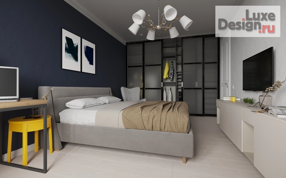 Дизайн интерьера двухкомнатной квартиры "Квартира 50 м2 у метро ЦСКА в скандинавском стиле с элементами лофт." (фото 4)