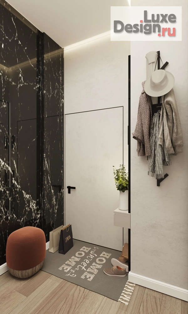 Дизайн интерьера двухкомнатной квартиры "ЖК ЗИЛАРТ. КВАРТИРА 42м2. ПРИХОЖАЯ" (фото 3)