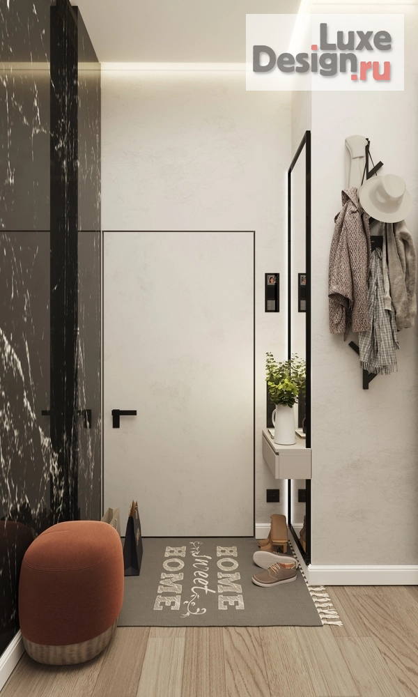 Дизайн интерьера двухкомнатной квартиры "ЖК ЗИЛАРТ. КВАРТИРА 42м2. ПРИХОЖАЯ" (фото 4)