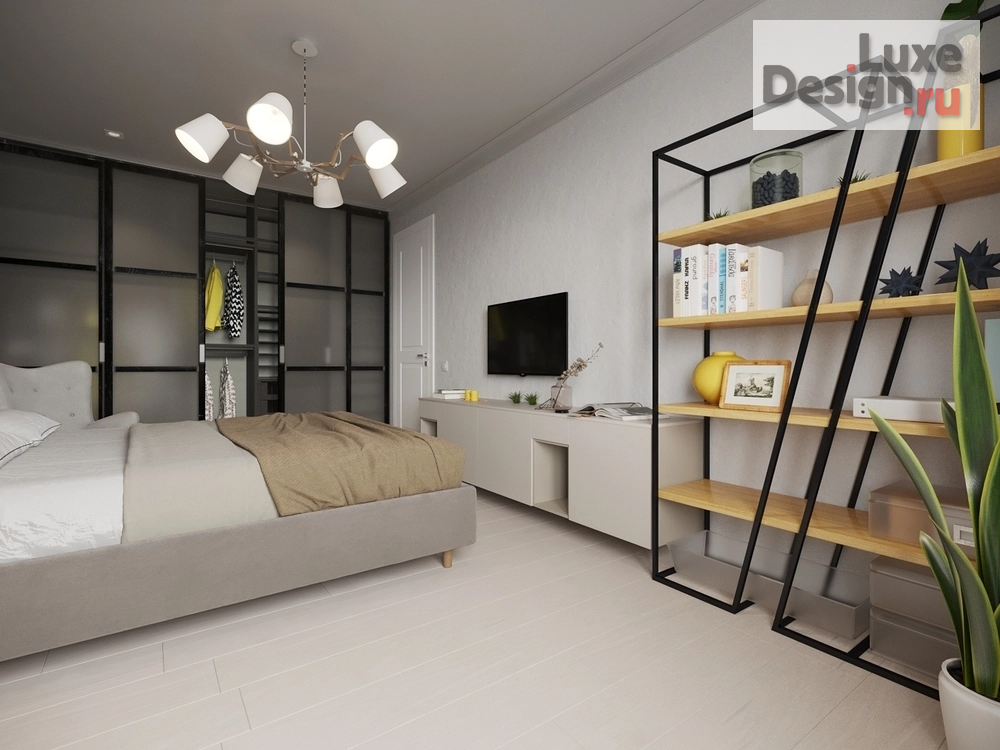 Дизайн интерьера двухкомнатной квартиры "Квартира 50 м2 у метро ЦСКА в скандинавском стиле с элементами лофт." (фото 7)