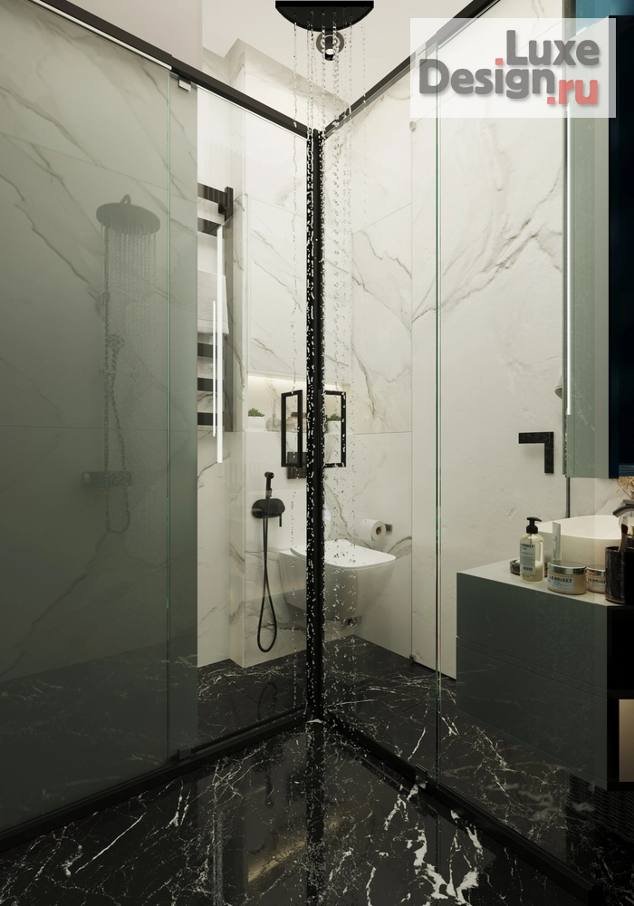 Дизайн интерьера двухкомнатной квартиры "ЖК ЗИЛАРТ. КВАРТИРА 42м2. САНУЗЕЛ" (фото 4)