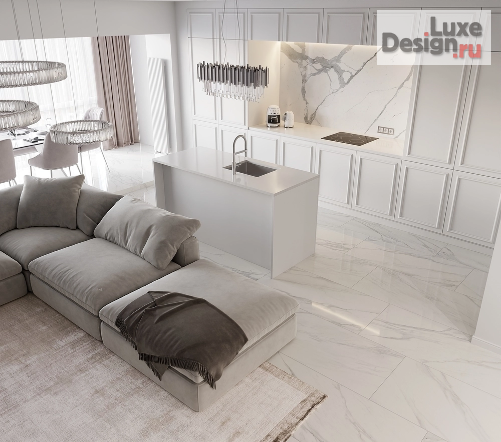 Дизайн интерьера четырехкомнатной квартиры "ЖК Зорге" (фото 6)