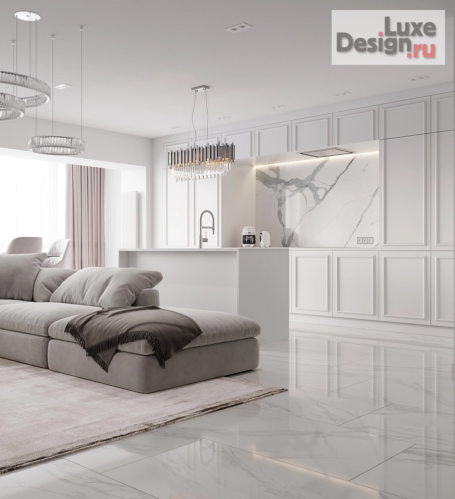 Дизайн интерьера четырехкомнатной квартиры "ЖК Зорге" (фото 5)