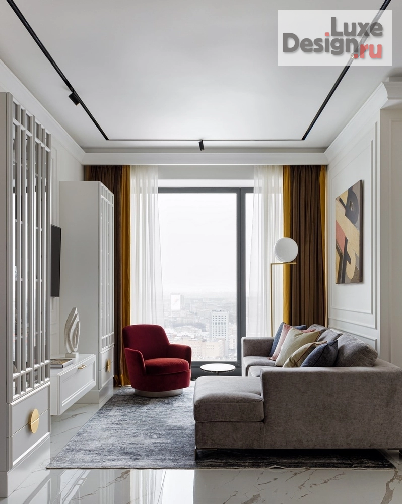 Дизайн интерьера трехкомнатной квартиры "Реализованный дизайн-проект в ЖК "Прайм Парк"" (фото 3)