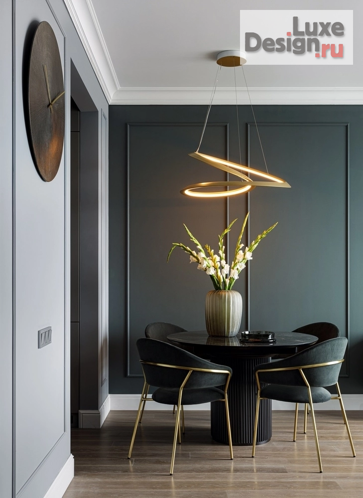 Дизайн интерьера трехкомнатной квартиры "Магический уютный интерьер с темными стенами" (фото 8)