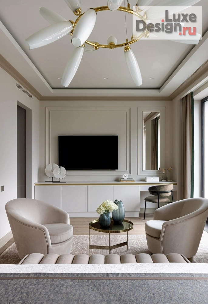 Дизайн интерьера трехкомнатной квартиры "Современная классика реализованный дизайн-проект в ЖК "Прайм парк"" (фото 9)