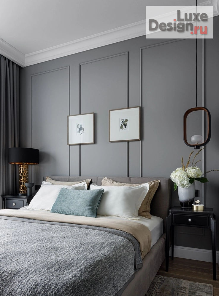 Дизайн интерьера трехкомнатной квартиры "Магический уютный интерьер с темными стенами" (фото 9)