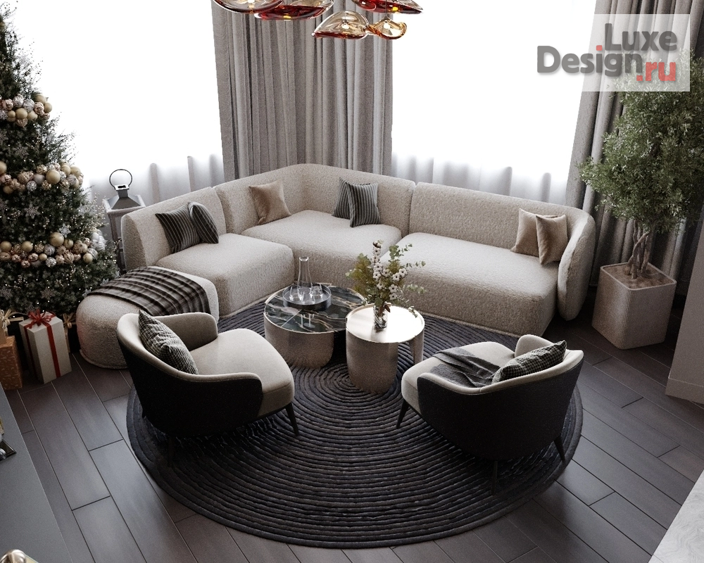 Дизайн интерьера трехкомнатной квартиры "Квартира в г. Москва" (фото 5)