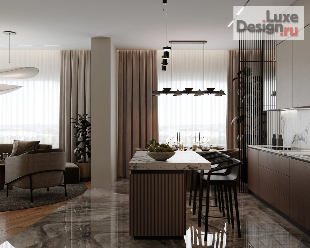 Дизайн интерьера трехкомнатной квартиры "Квартира в Москве" (фото 13)