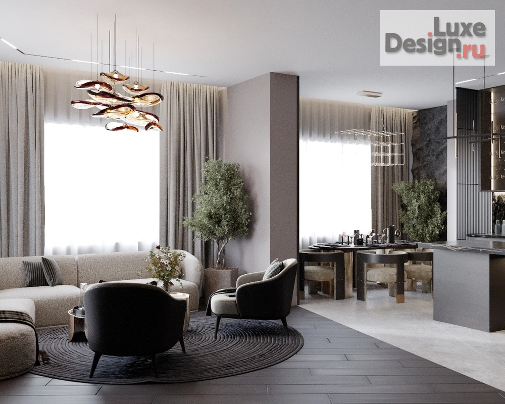 Дизайн интерьера трехкомнатной квартиры "Квартира в г. Москва" (фото 8)