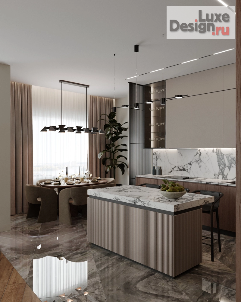 Дизайн интерьера трехкомнатной квартиры "Квартира в Москве" (фото 1)