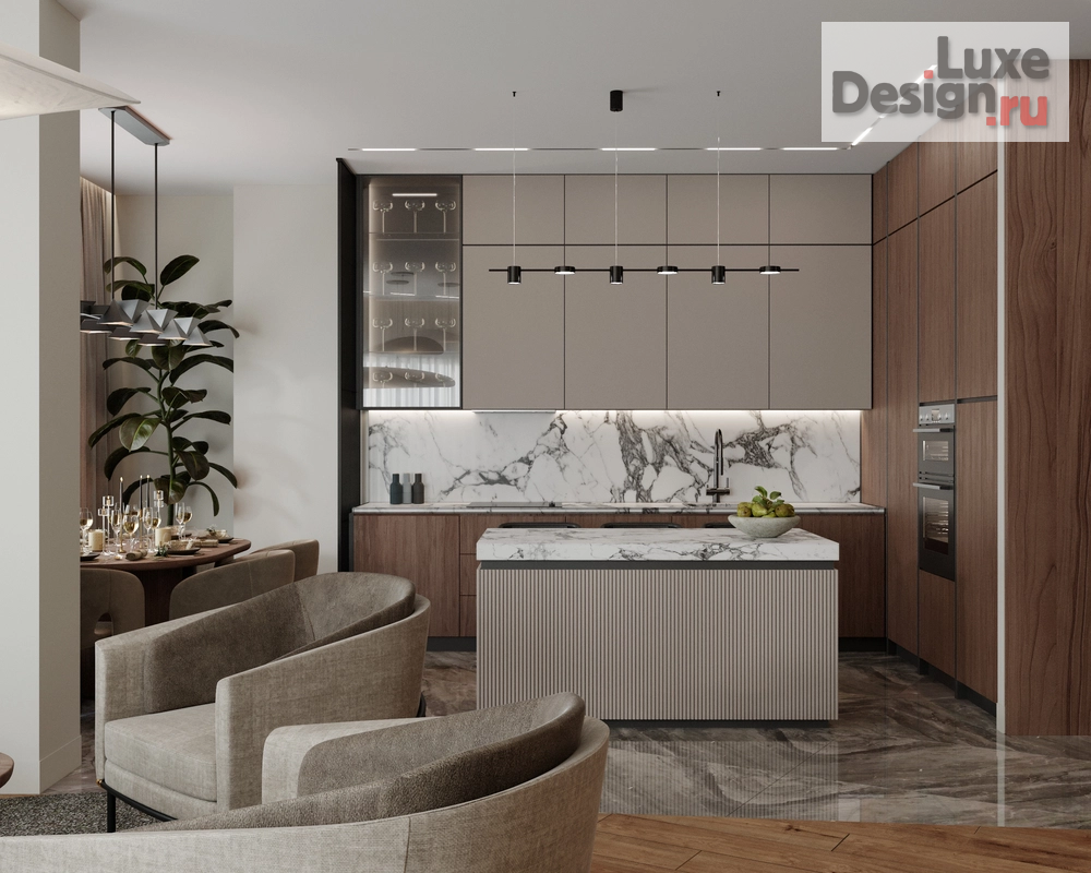 Дизайн интерьера трехкомнатной квартиры "Квартира в Москве" (фото 2)