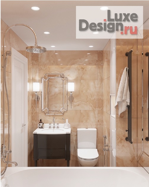 Дизайн интерьера трехкомнатной квартиры "неоклассика для девушки в разьездах" (фото 3)