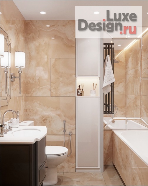 Дизайн интерьера трехкомнатной квартиры "неоклассика для девушки в разьездах" (фото 2)