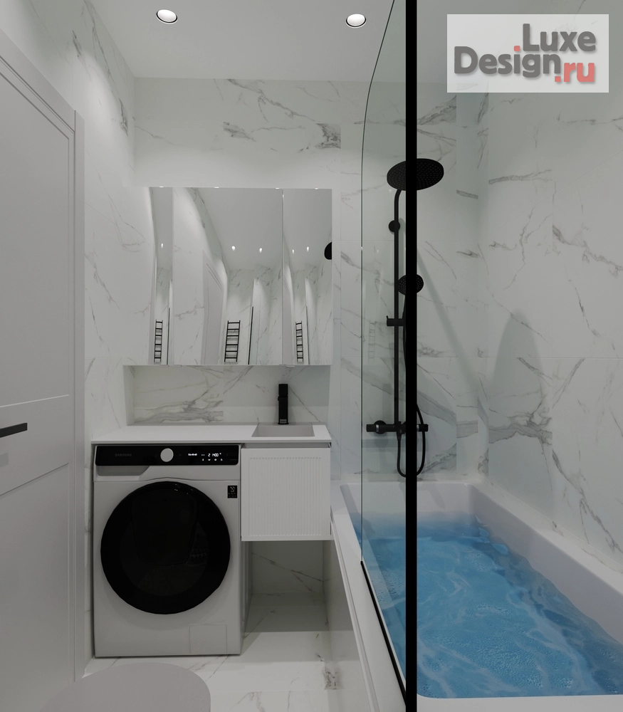 Дизайн интерьера четырехкомнатной квартиры "проект: Квартира четырехкомнатная в ЖК Царицыно" (фото 3)