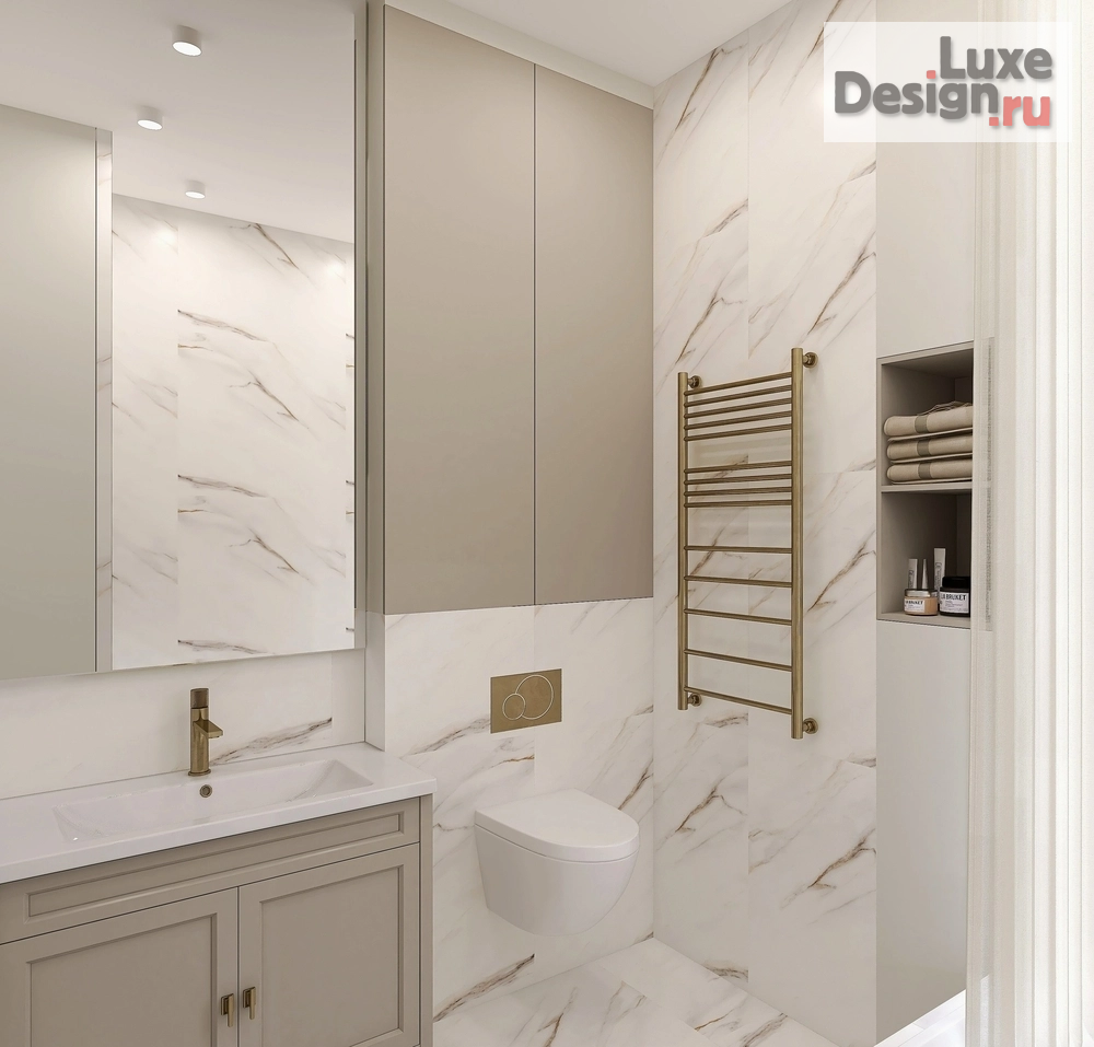 Дизайн интерьера двухкомнатной квартиры "ЖК Настоящее" (фото 12)