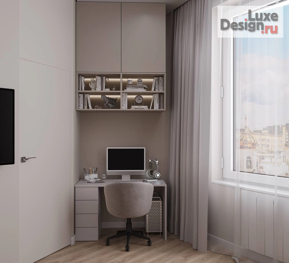 Дизайн интерьера двухкомнатной квартиры "ЖК Крылья" (фото 4)