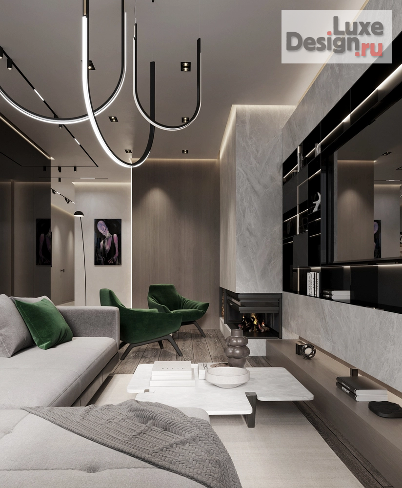 Дизайн интерьера трехкомнатной квартиры "Дизайн-проект квартиры 140м2 в ЖК "Садовые кварталы"" (фото 5)