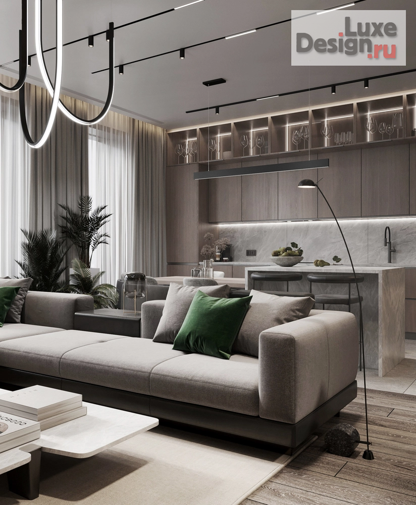 Дизайн интерьера трехкомнатной квартиры "Дизайн-проект квартиры 140м2 в ЖК "Садовые кварталы"" (фото 3)