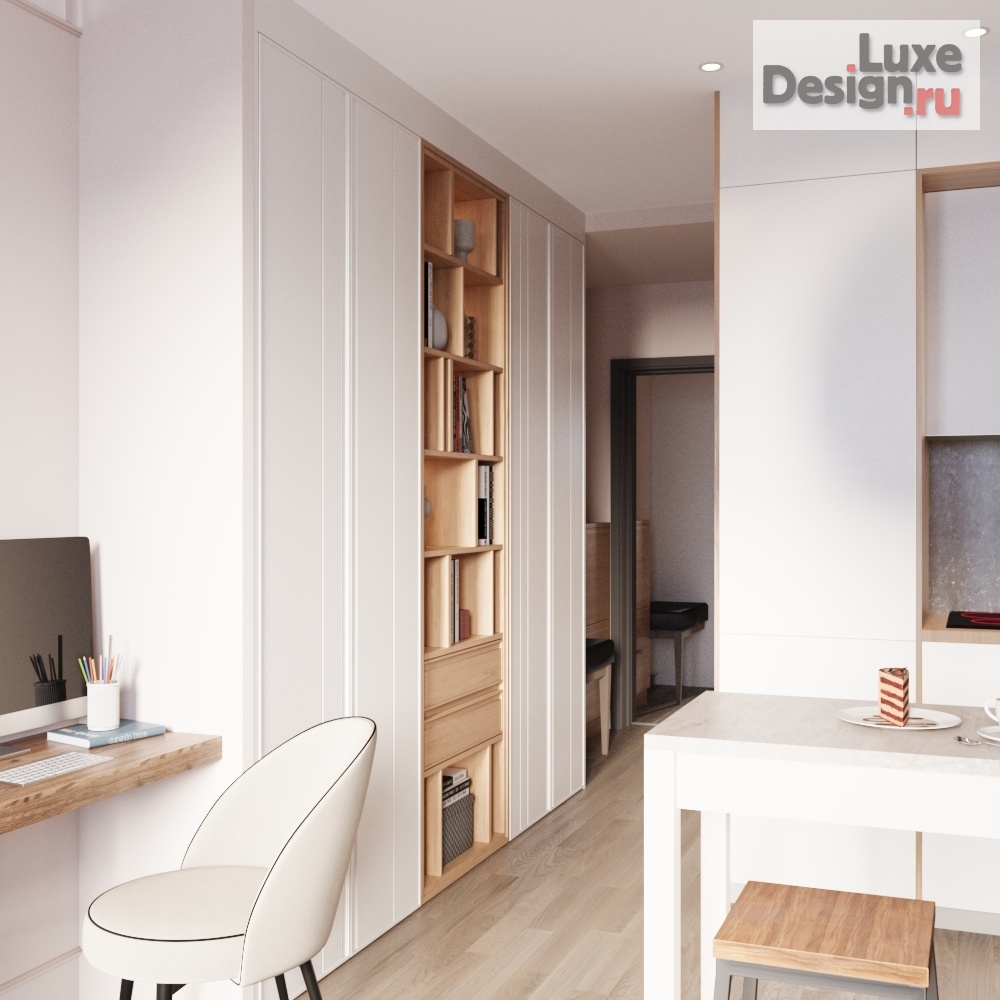 Дизайн интерьера однокомнатной квартиры "студия.25 кв.м" (фото 2)