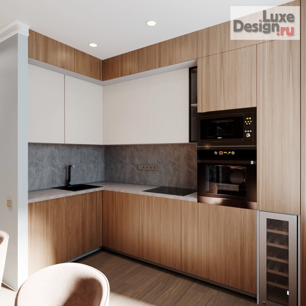 Дизайн интерьера квартиры студии "Интерьер  в современном стиле с элементами минимализма. " (фото 3)