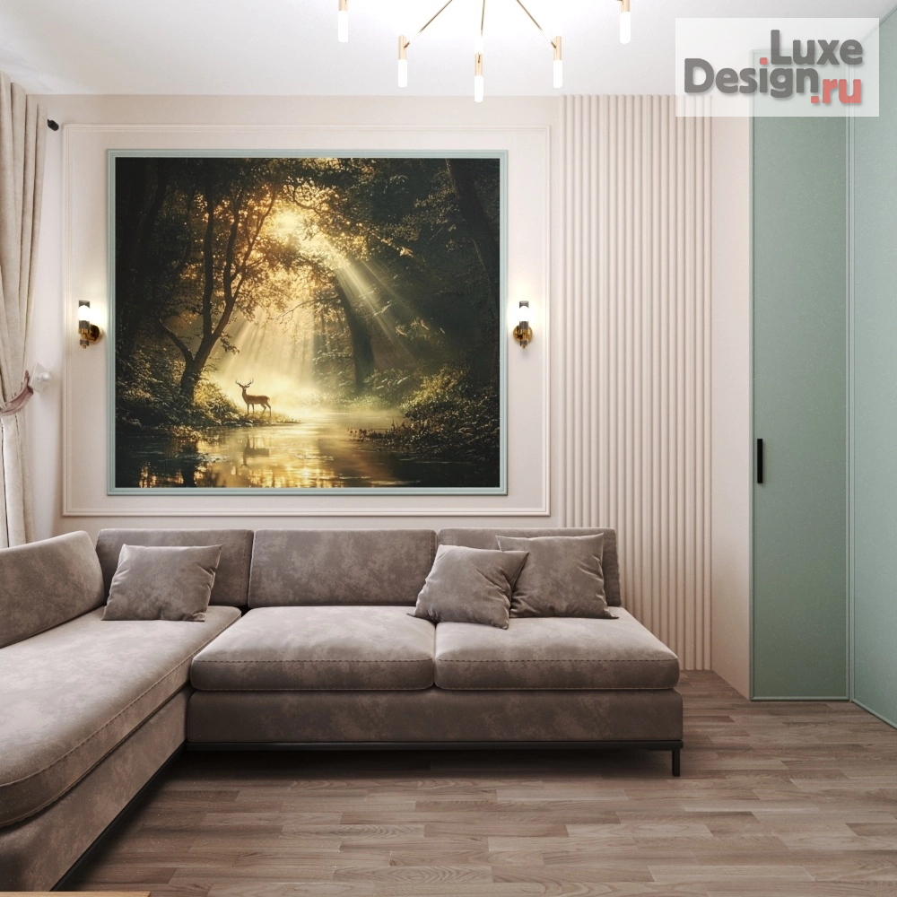 Дизайн интерьера однокомнатной квартиры "маленькая квартира. 30 кв.м" (фото 4)