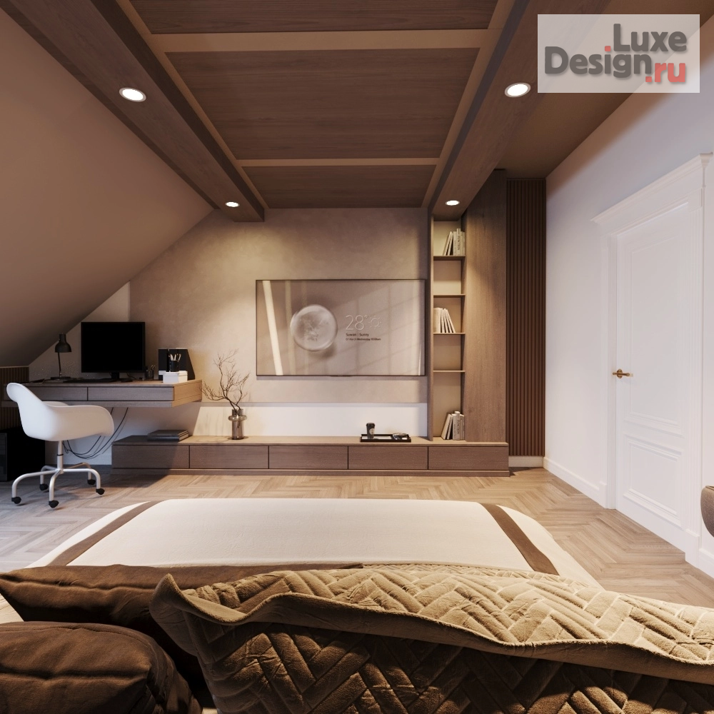 Дизайн интерьера загородного дома "дизайн чердака" (фото 3)