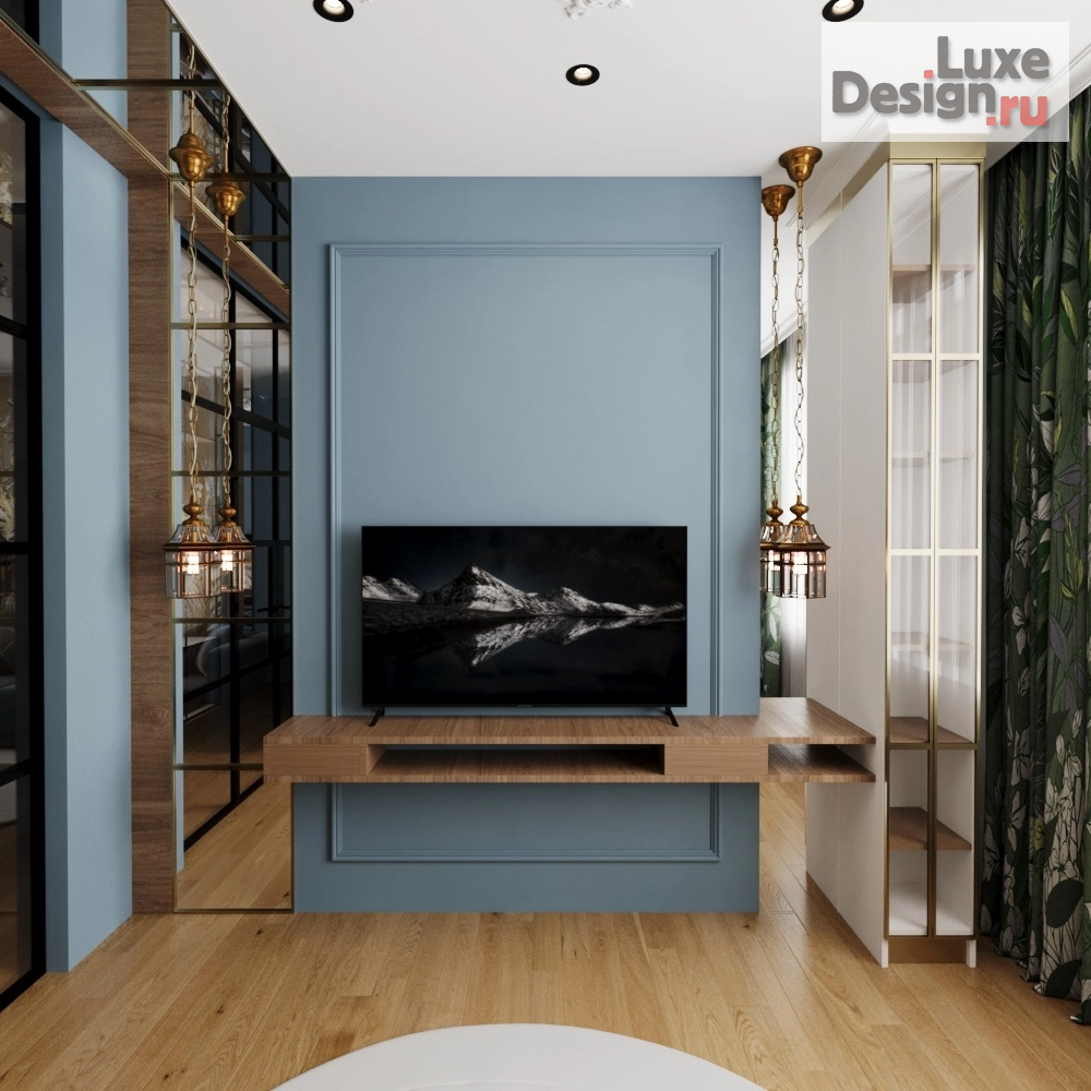 Дизайн интерьера двухкомнатной квартиры "интерьер 45 кв.м" (фото 2) от дизайнера Родин Денис Валерьевич Дизайн интерьера двухкомнатной квартиры "интерьер 45 кв.м" (фото 2)