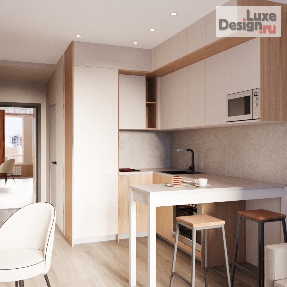 Дизайн интерьера однокомнатной квартиры "студия.25 кв.м" (фото 7)