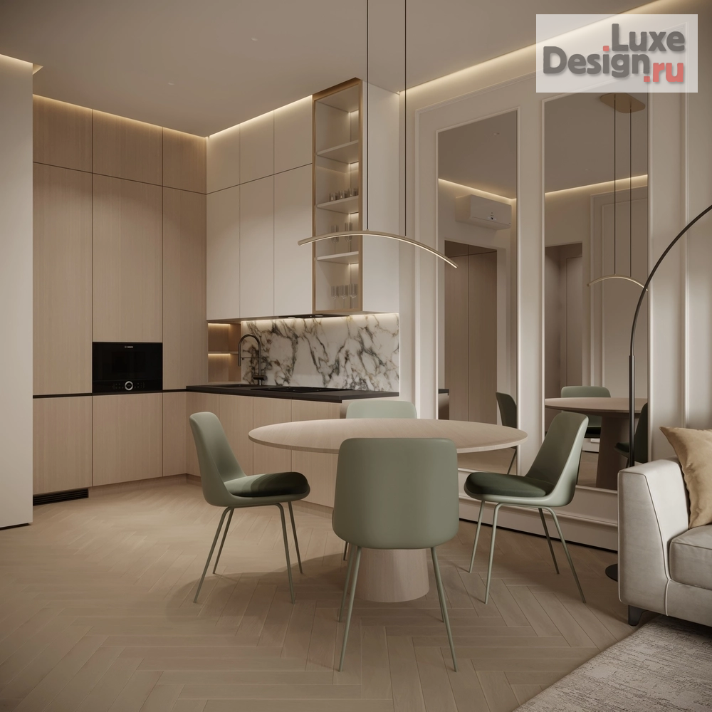 Дизайн интерьера однокомнатной квартиры "Дизайн-проект под сдачу ЖК Hide" (фото 9)