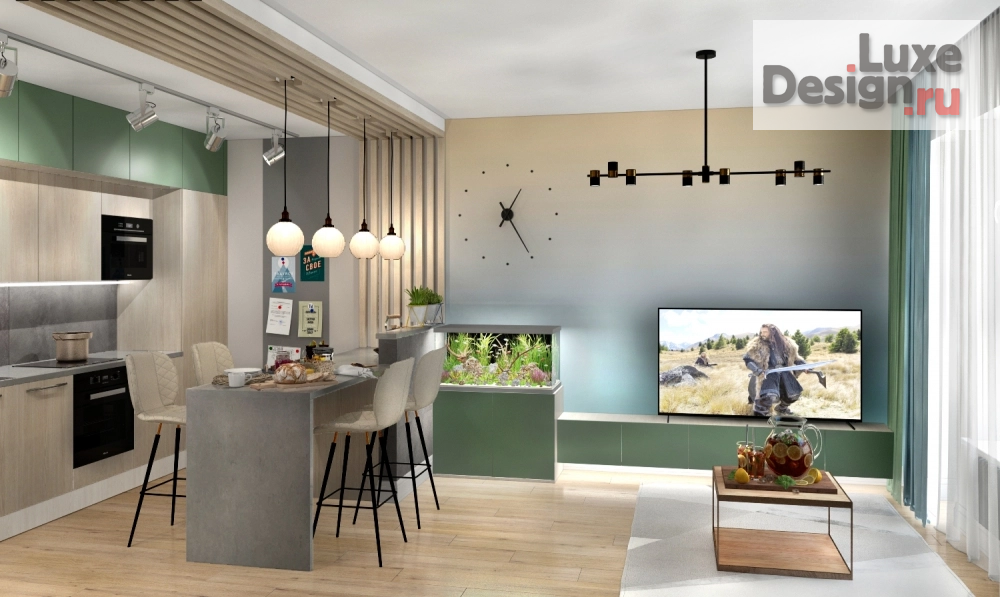 Дизайн интерьера квартиры "3D квартиры 61 кв.м. жк Грин Парк" (фото 5)