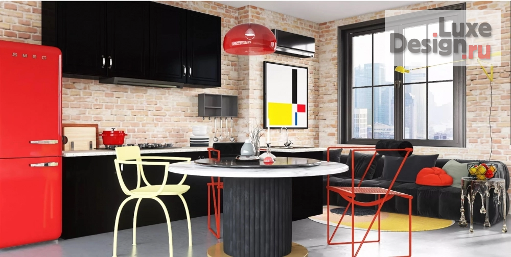 Дизайн интерьера квартиры "Яркий лофт в центре Москвы" (фото 3)