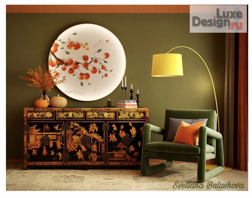 Дизайн интерьера гостиной "Осенний блюз" (фото 1)