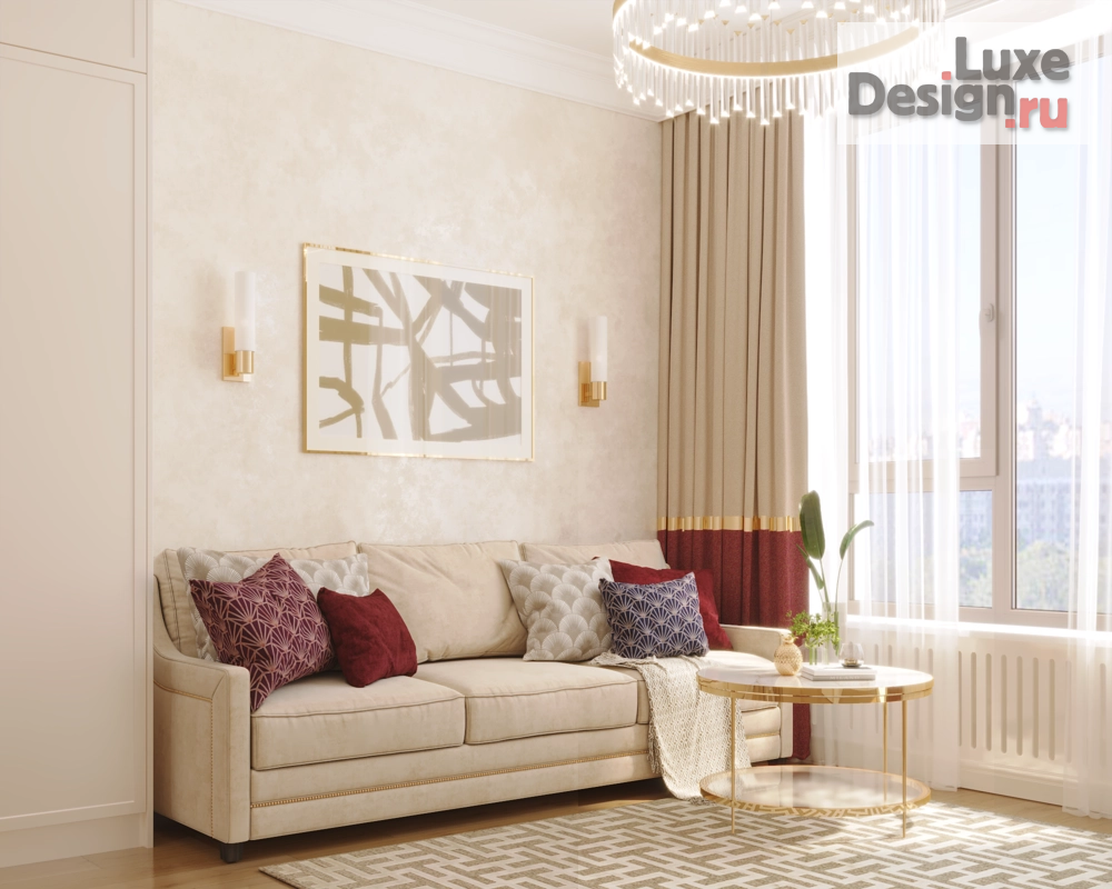 Дизайн интерьера трехкомнатной квартиры "Интерьер квартиры в ЖК "Alia"" (фото 1)