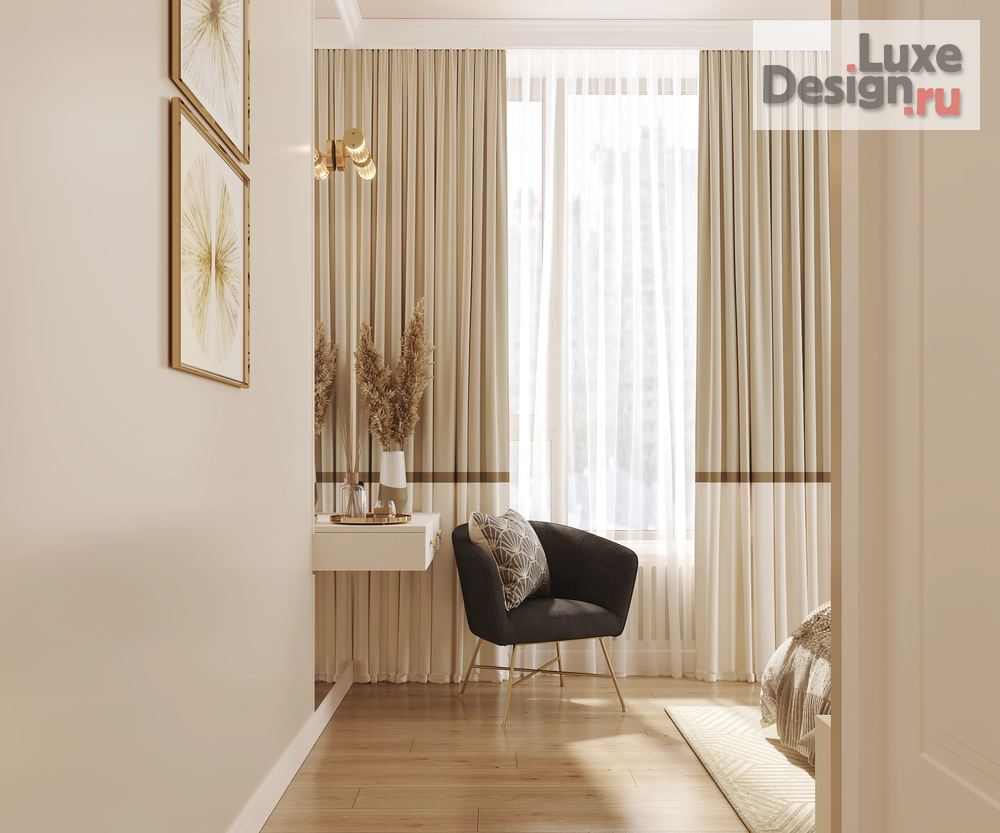 Дизайн интерьера трехкомнатной квартиры "Интерьер квартиры в ЖК "Alia"" (фото 11)