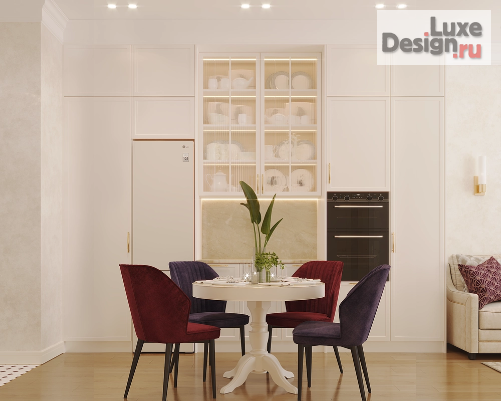 Дизайн интерьера трехкомнатной квартиры "Интерьер квартиры в ЖК "Alia"" (фото 4)