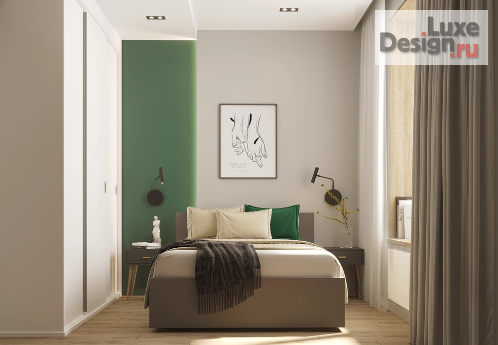 Дизайн интерьера двухкомнатной квартиры "Квартира в ЖК "Now" на набережной" (фото 9)