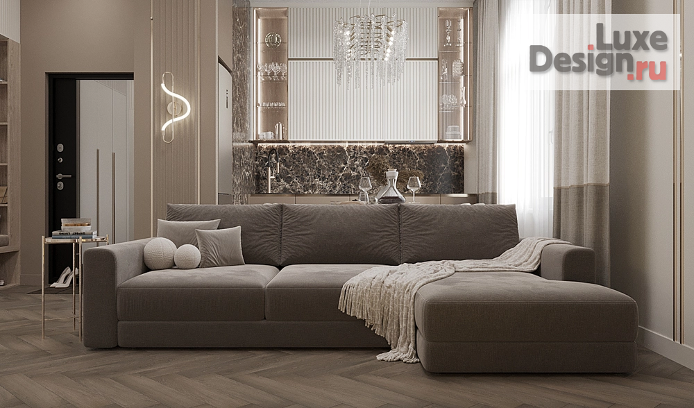 Дизайн интерьера гостиной "ЖК Лайково" (фото 1)