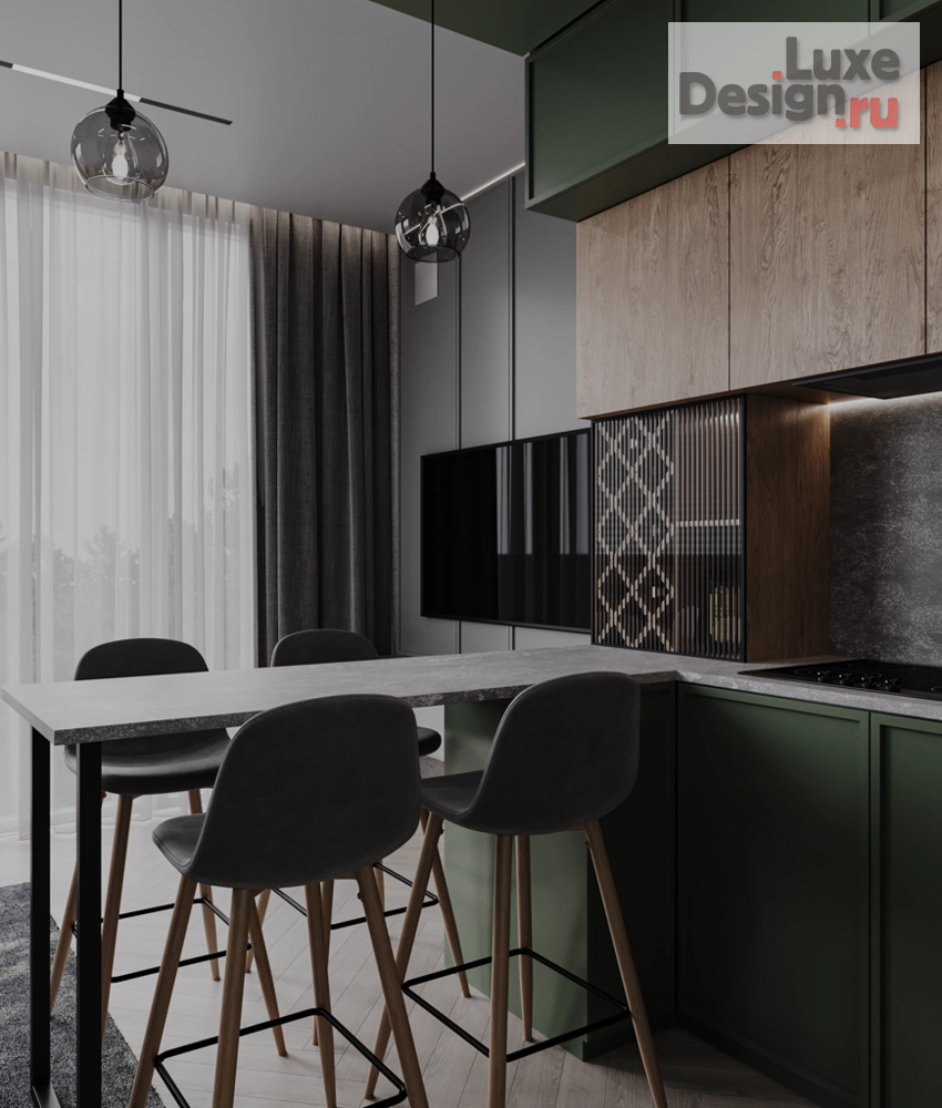 Дизайн интерьера трехкомнатной квартиры "Tougher " (фото 6) от дизайнера Иванова Анна Александровна Дизайн интерьера трехкомнатной квартиры "Tougher " (фото 6)