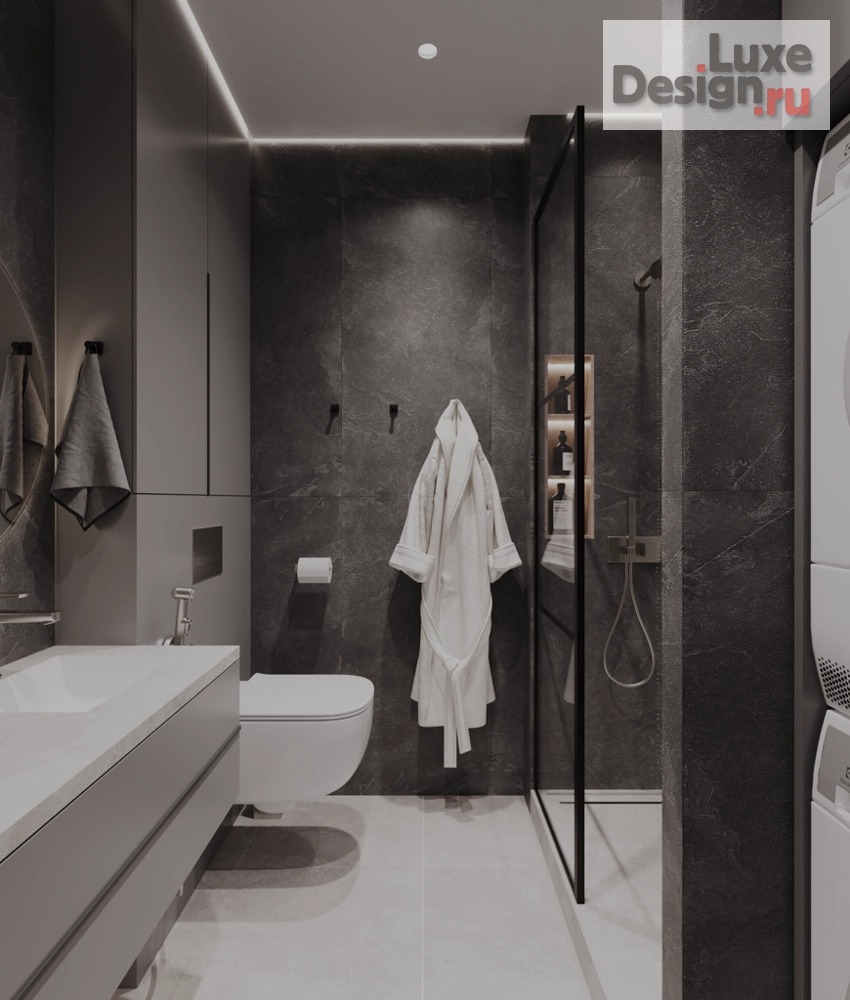 Дизайн интерьера трехкомнатной квартиры "Tougher " (фото 23) от дизайнера Иванова Анна Александровна Дизайн интерьера трехкомнатной квартиры "Tougher " (фото 23)